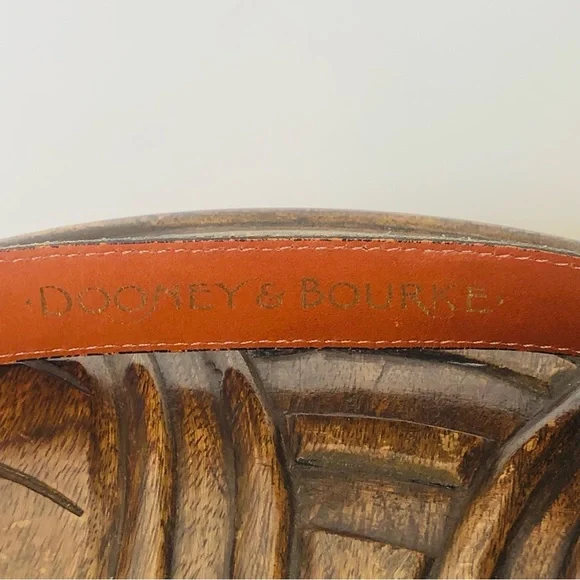 Vintage Dooney & Bourke all weather pebbled Black British Tan Belt -USA … - Picture 5 of 11